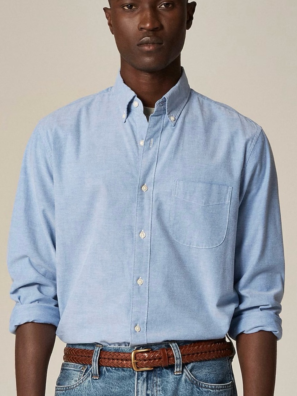 J. Crew Broken-In Cotton Vintage Lilac Oxford Button-Down Shirt Men’s L NWT